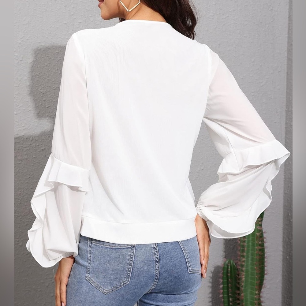 NWT Womens Casual Long Sleeve Shirt Black - Picture 4 of 5